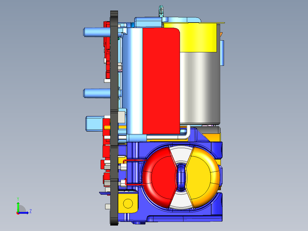 自动取出USW插头设备（sw16可编辑+工程图+bom）左视图