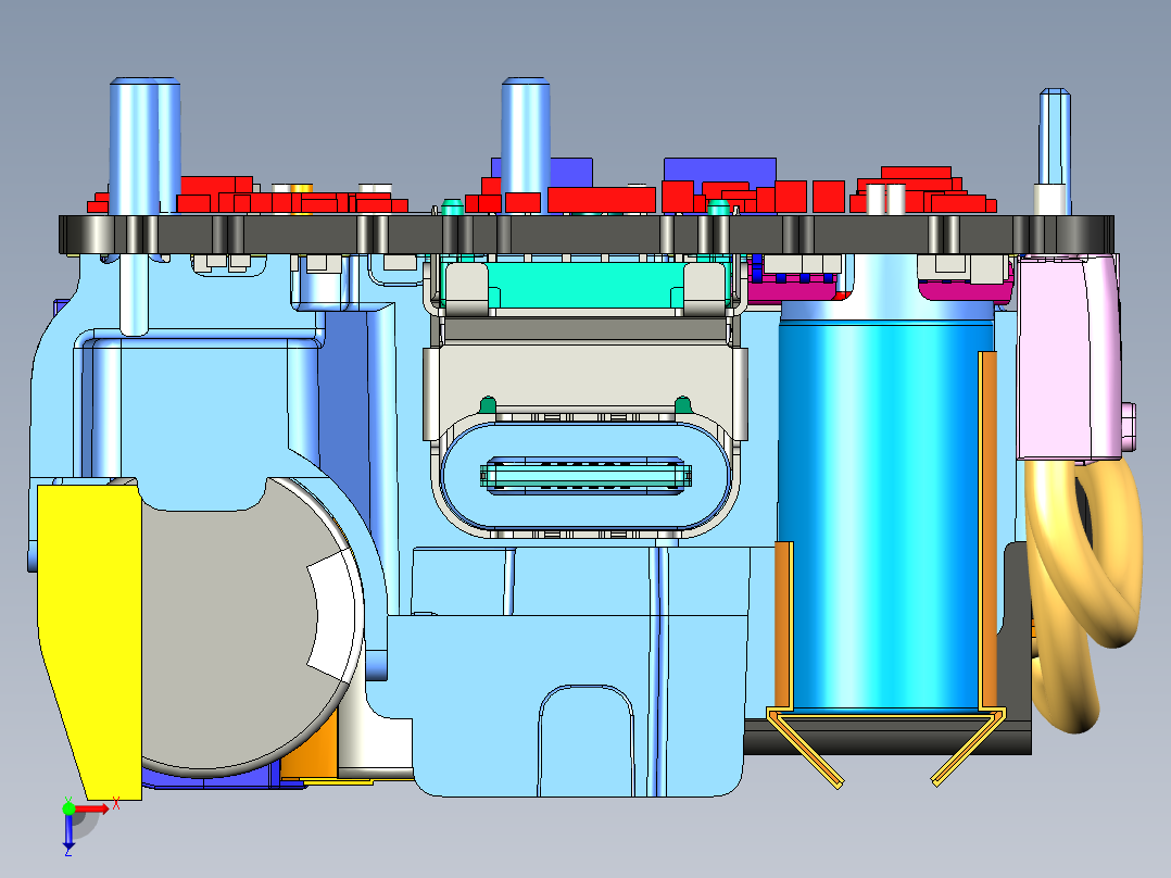 自动取出USW插头设备（sw16可编辑+工程图+bom）俯视图