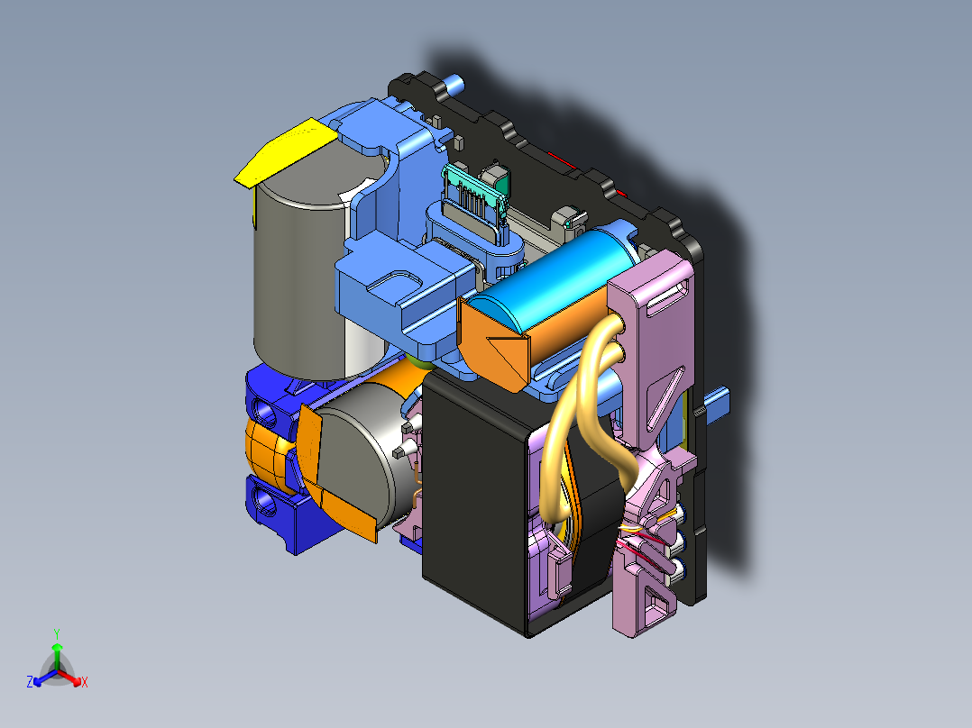 自动取出USW插头设备（sw16可编辑+工程图+bom）正等轴测图