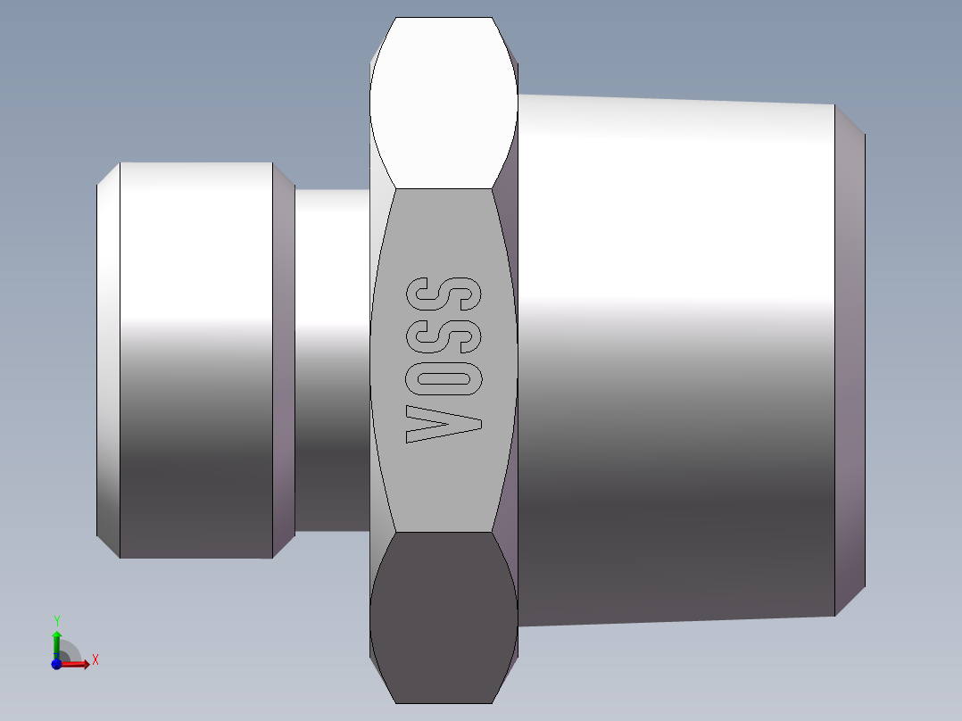 英制锥管螺纹直接头、1CT-16-08SP前视图