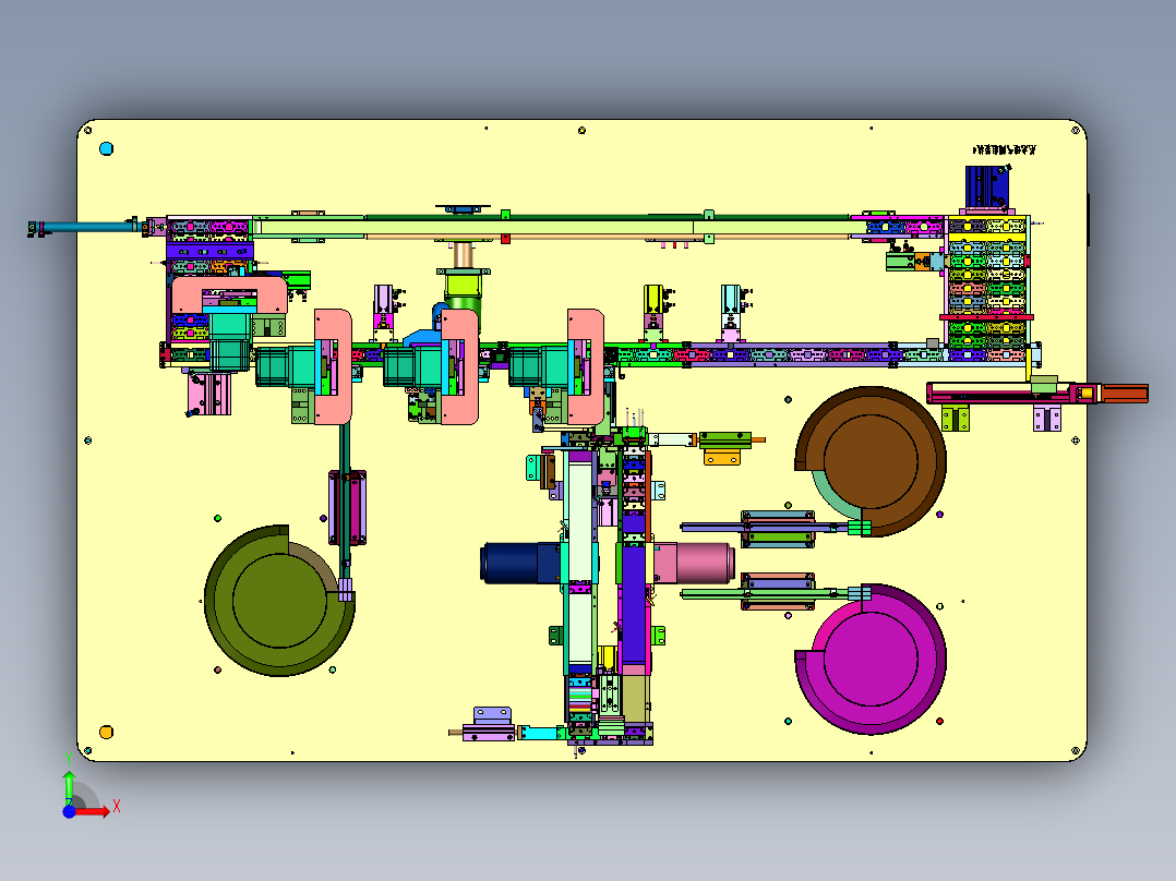 磁保持继电器磁钢嵌件的生产设备前视图