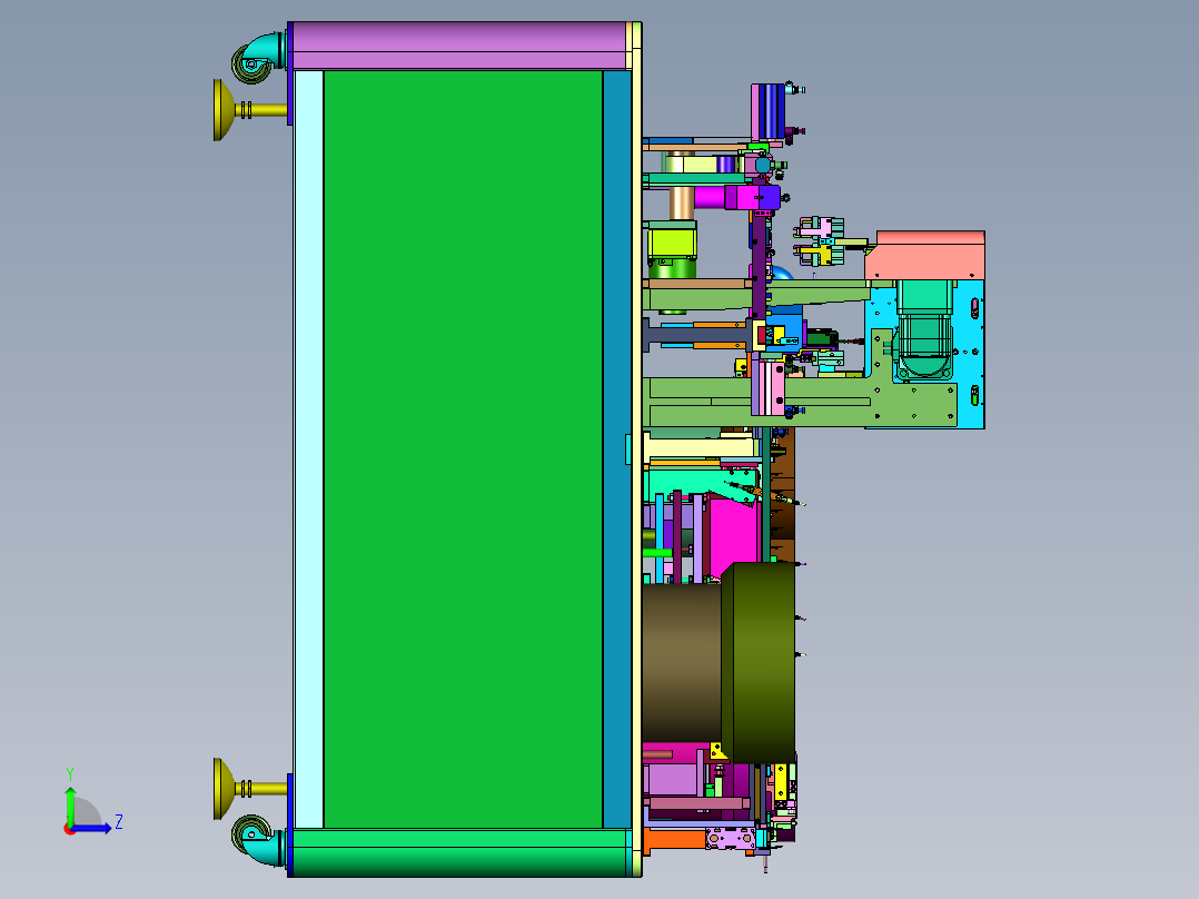 磁保持继电器磁钢嵌件的生产设备左视图