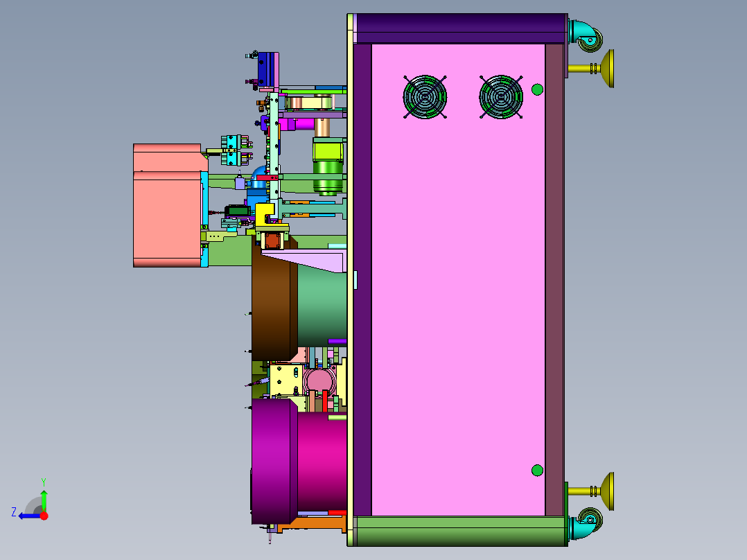 磁保持继电器磁钢嵌件的生产设备右视图
