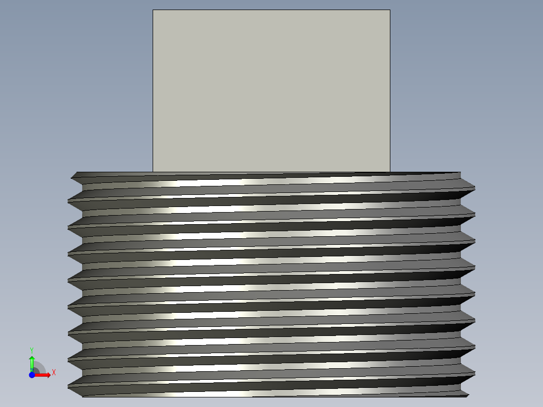 螺纹管四角塞头 DN25前视图