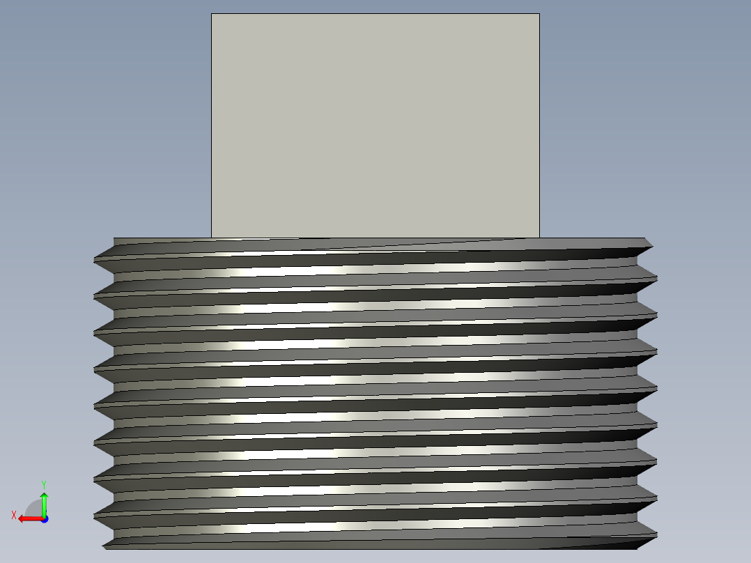 螺纹管四角塞头 DN25后视图