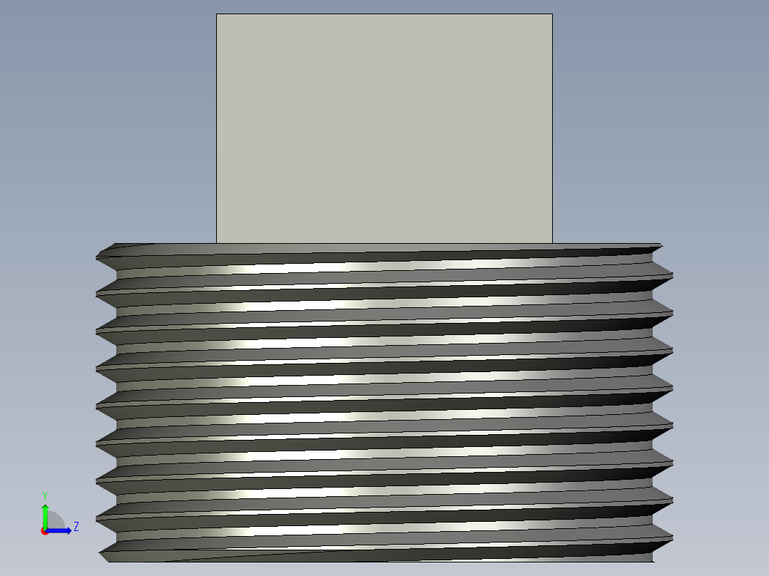 螺纹管四角塞头 DN25左视图