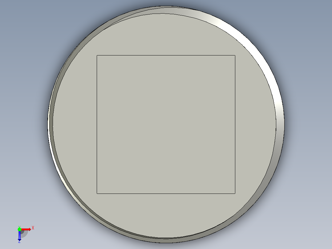 螺纹管四角塞头 DN25俯视图