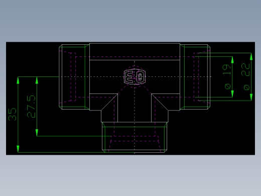 PARKER管接头EO Union tee T22L71X_front