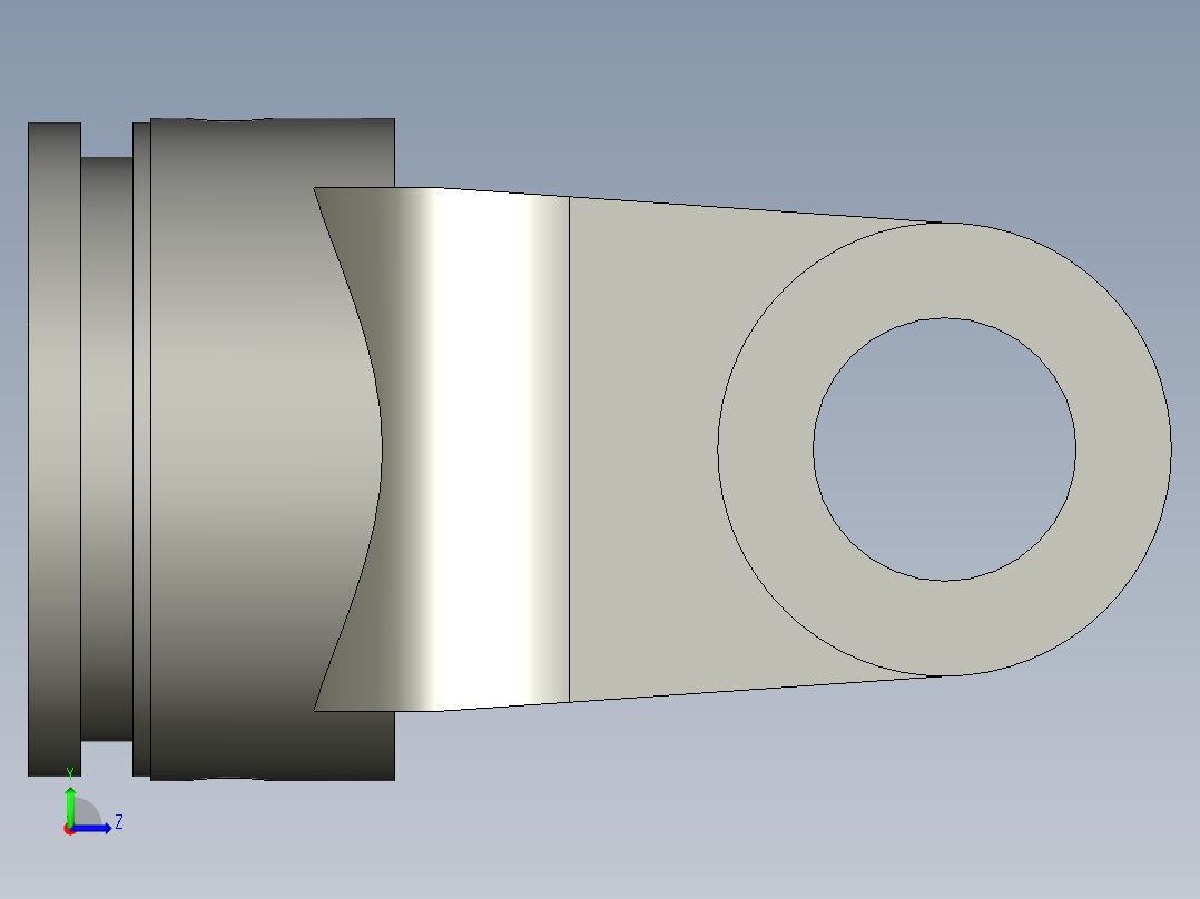 SPG-SD1万向节外套管头拖拉机左视图