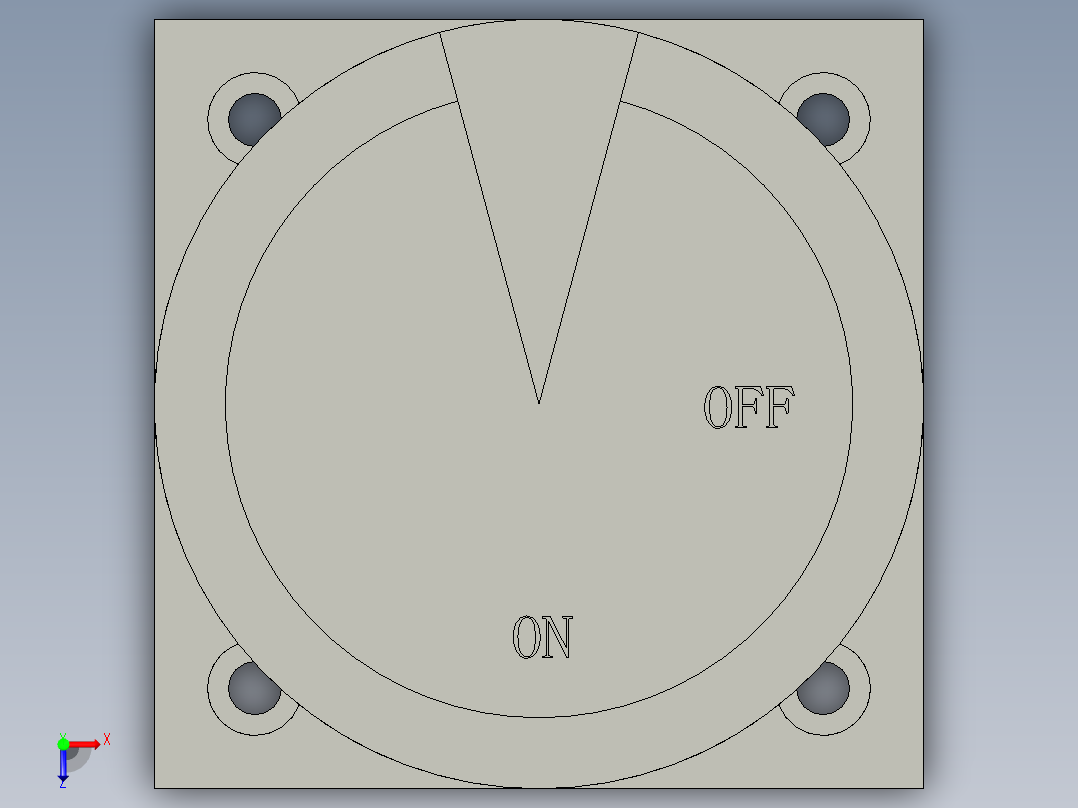 LM26-25万能转换开关俯视图