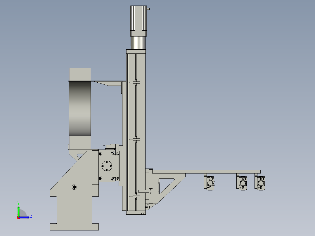 缠膜伺服移动机构左视图