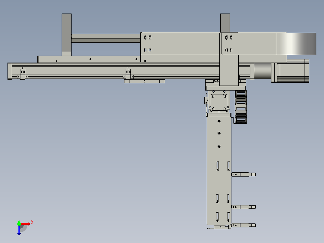 缠膜伺服移动机构俯视图