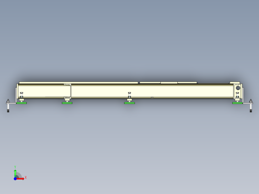 大型设备底部安装钢结构平台设计前视缩略图