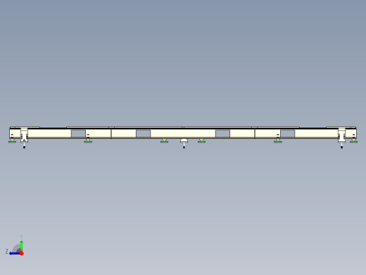 大型设备底部安装钢结构平台设计右视缩略图