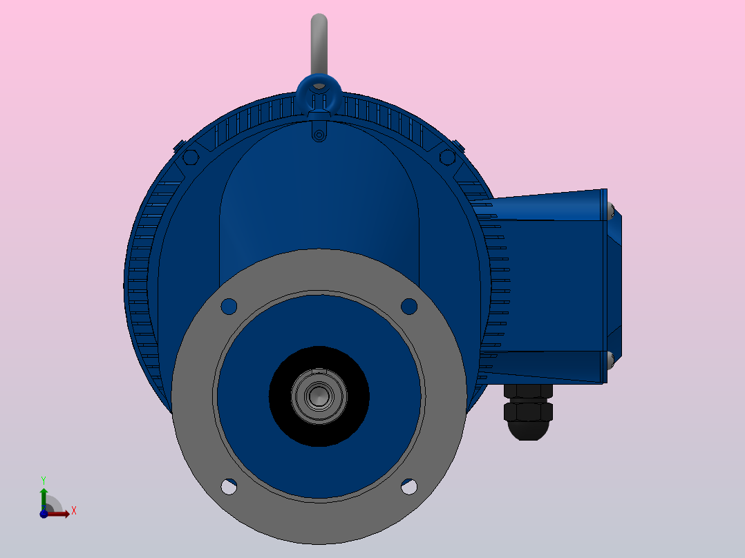 RXF87法兰轴伸式安装斜齿轮减速机RX87-Y11-4P-160M-M1-0°-Φ250前视图