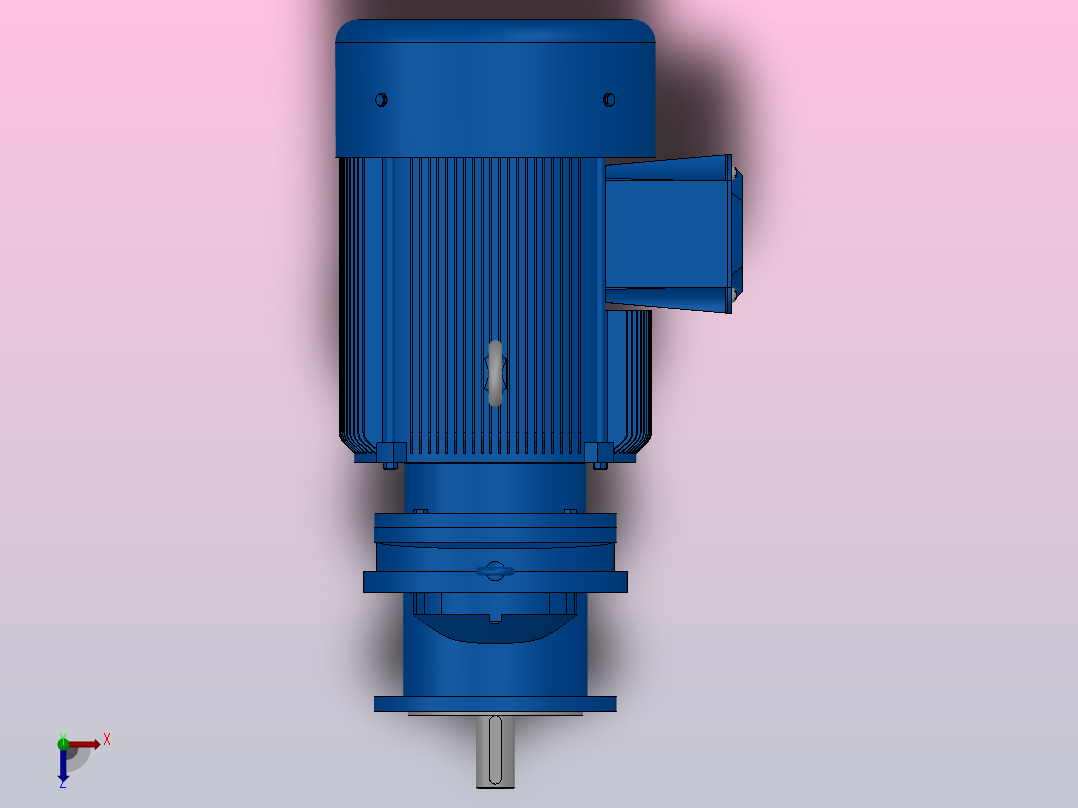 RXF87法兰轴伸式安装斜齿轮减速机RX87-Y11-4P-160M-M1-0°-Φ250俯视图