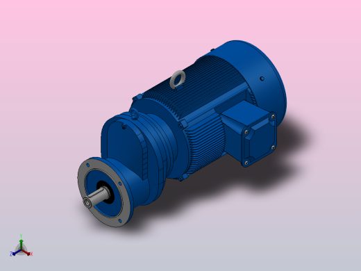 RXF87法兰轴伸式安装斜齿轮减速机RX87-Y11-4P-160M-M1-0°-Φ250正等轴测缩略图