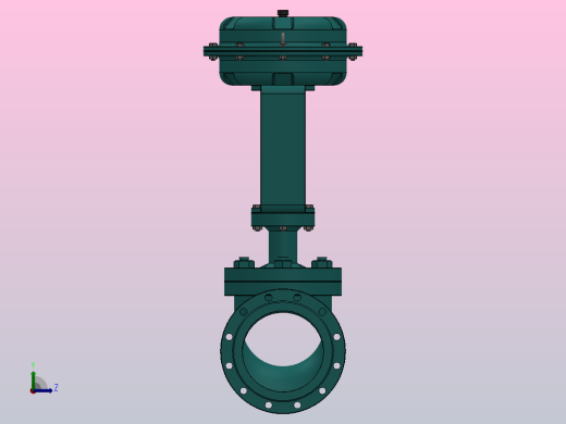 RV ZJHP(M)精小型气动薄膜单座（套筒）调节阀（常温型）[RVZJHP-1.6PB]通径300左视缩略图