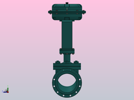 RV ZJHP(M)精小型气动薄膜单座（套筒）调节阀（常温型）[RVZJHP-1.6PB]通径300右视缩略图