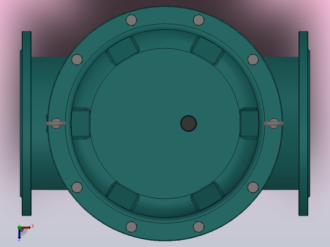 RV ZJHP(M)精小型气动薄膜单座（套筒）调节阀（常温型）[RVZJHP-1.6PB]通径300俯视图