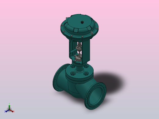 RV ZJHP(M)精小型气动薄膜单座（套筒）调节阀（常温型）[RVZJHP-1.6PB]通径300正等轴测缩略图