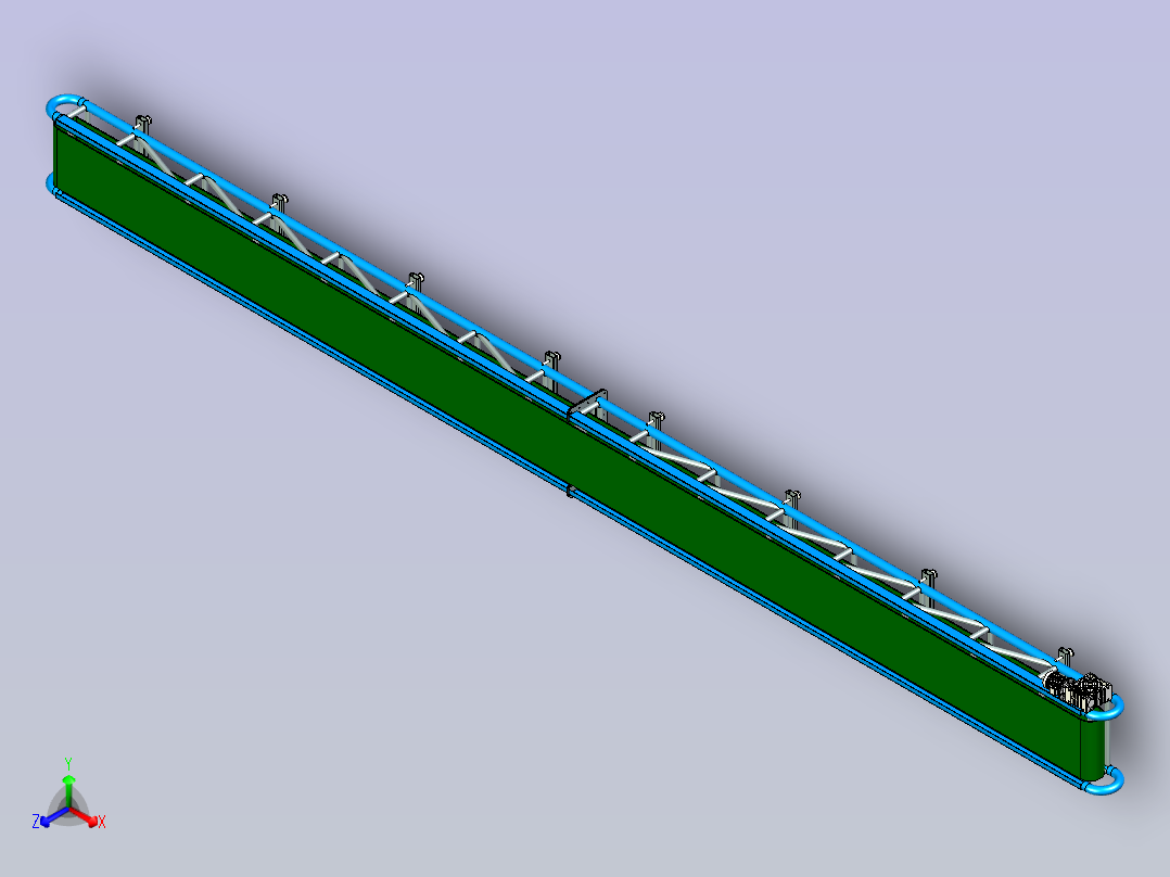 长距离PVC皮带输送线设计主视图