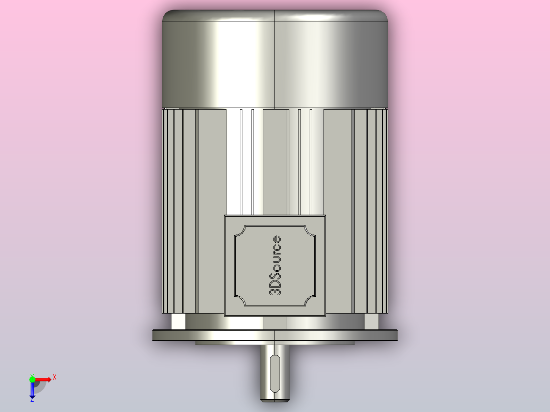 机座带底脚、端盖上有缘（带通孔）电动机 FS80～355_IM B35-90S-2-I西门子电机俯视图