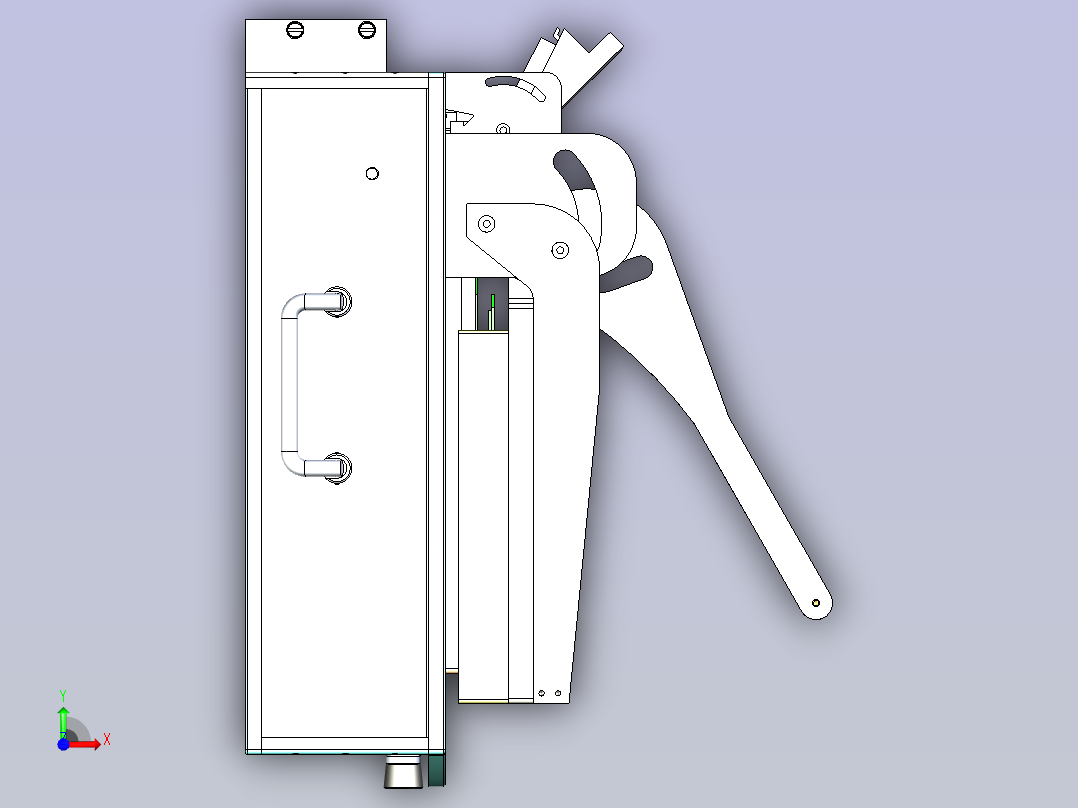 电路板PCB板测试治具3D模型前视图