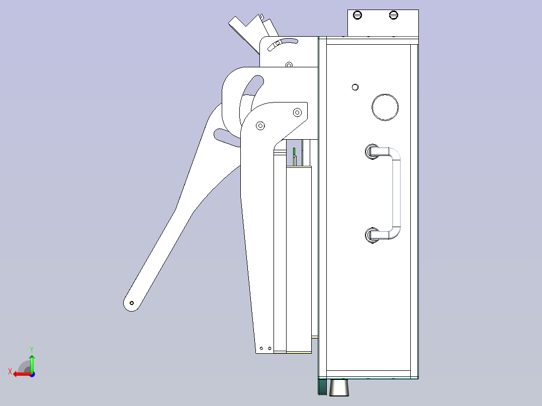 电路板PCB板测试治具3D模型后视图