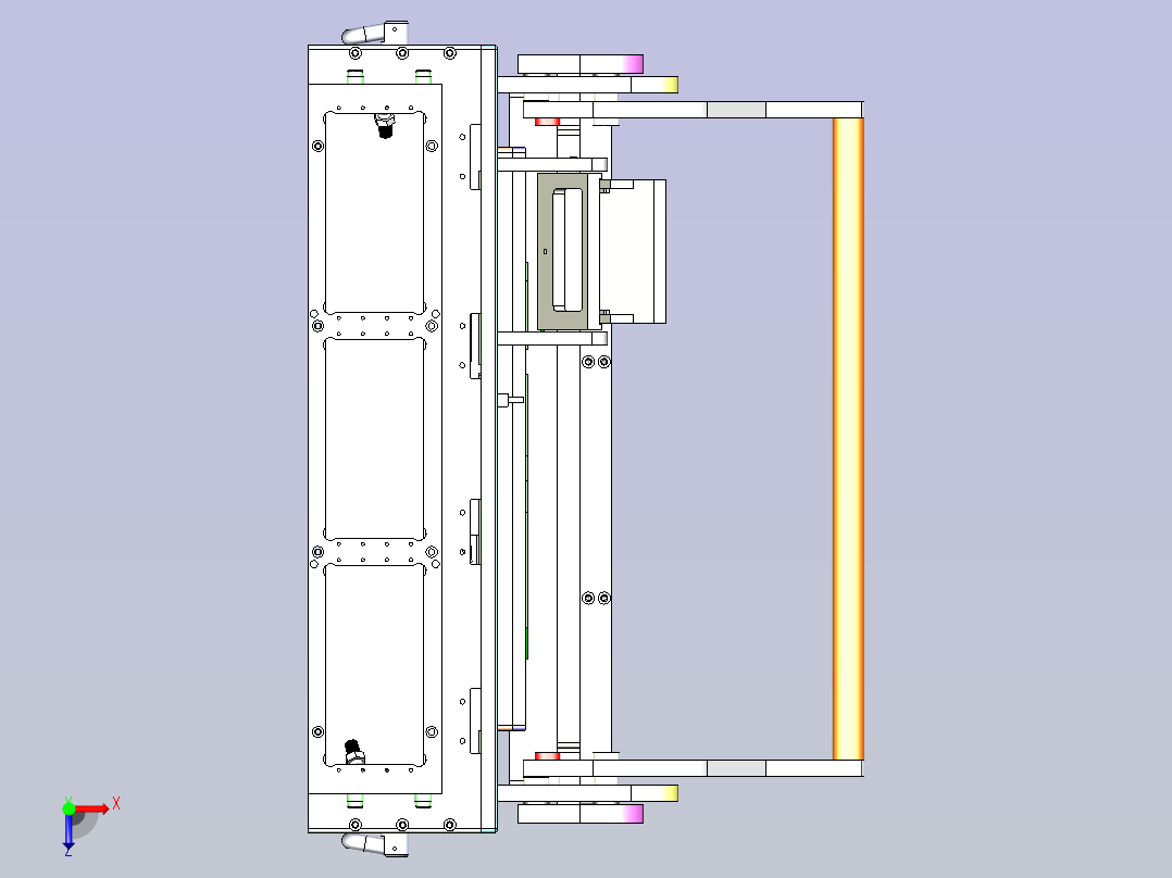 电路板PCB板测试治具3D模型俯视图