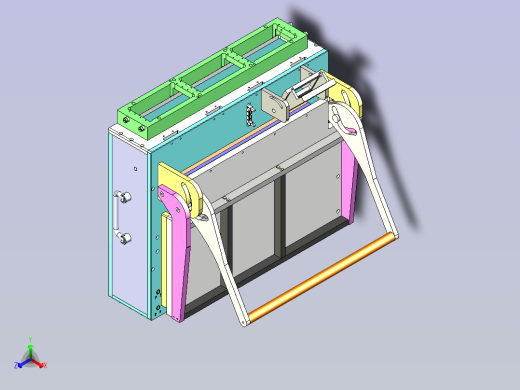 电路板PCB板测试治具3D模型正等轴测缩略图