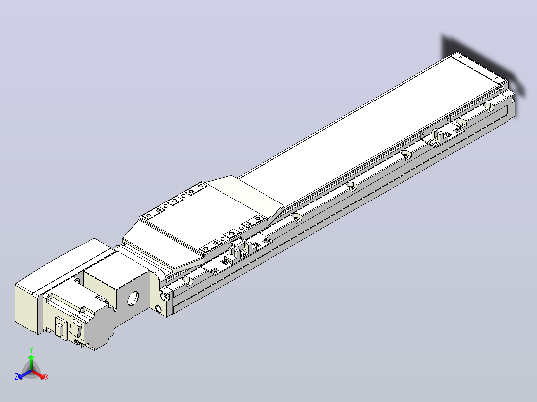 机器人皮带驱动直线轴TPA-GCB-120-P70-L350-QL-M20-N3主视图