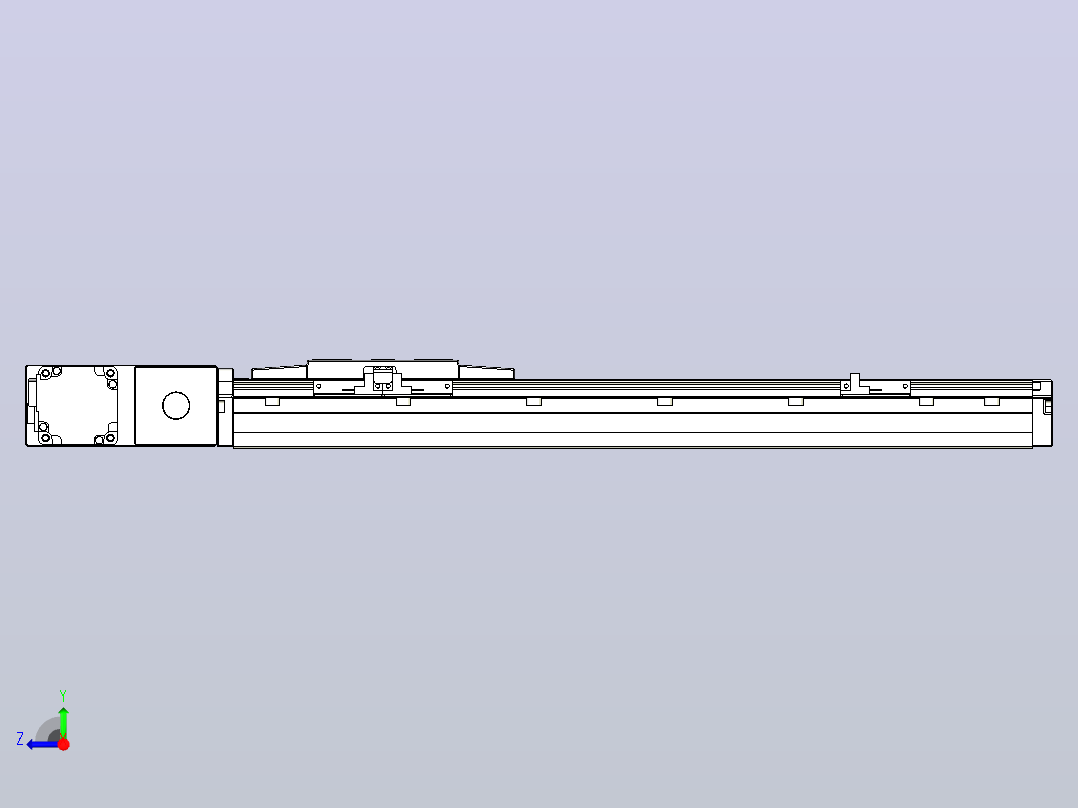 机器人皮带驱动直线轴TPA-GCB-120-P70-L350-QL-M20-N3右视图
