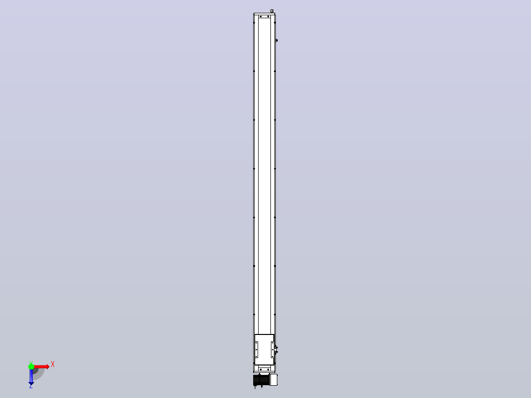 SCM14-1900-RU滚珠花健、支撑座、滚珠丝杠、交叉导轨、直线模组俯视图