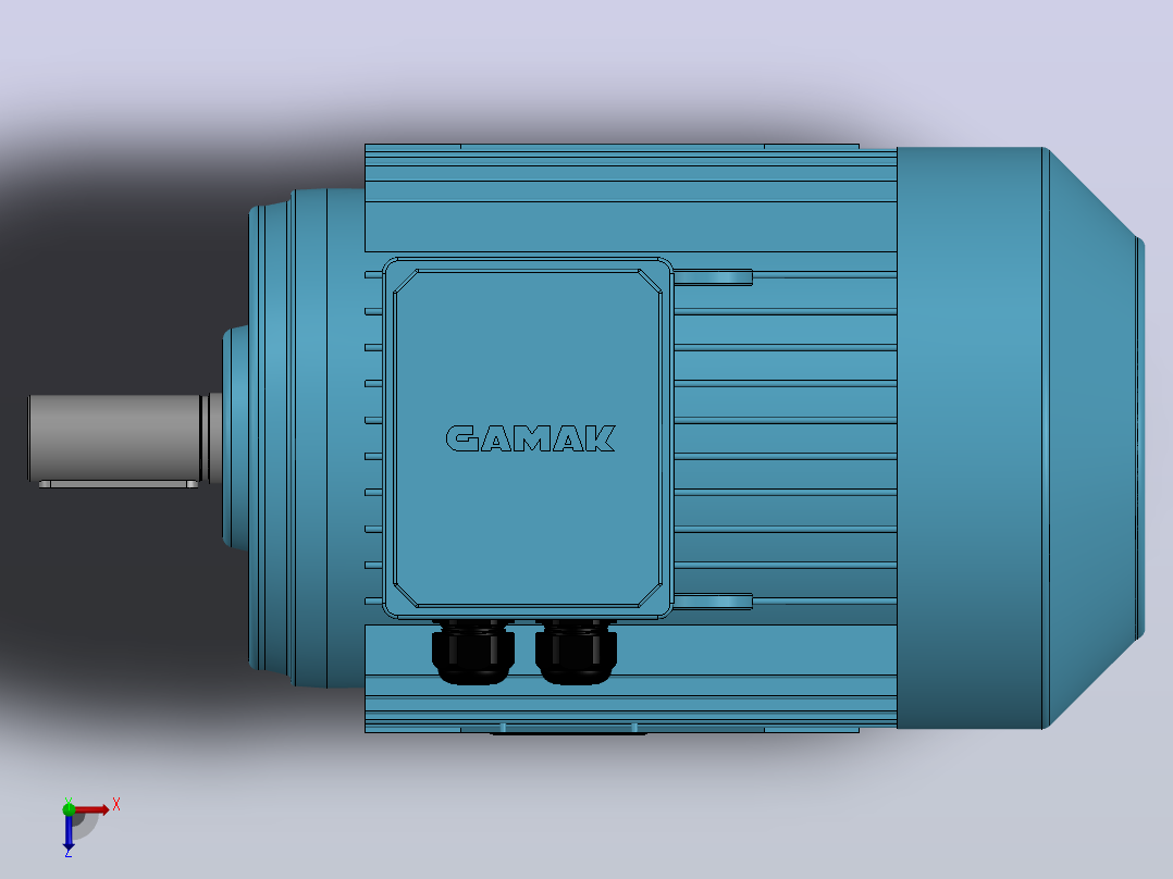 7,5 KW 1500 rpm 电机俯视图