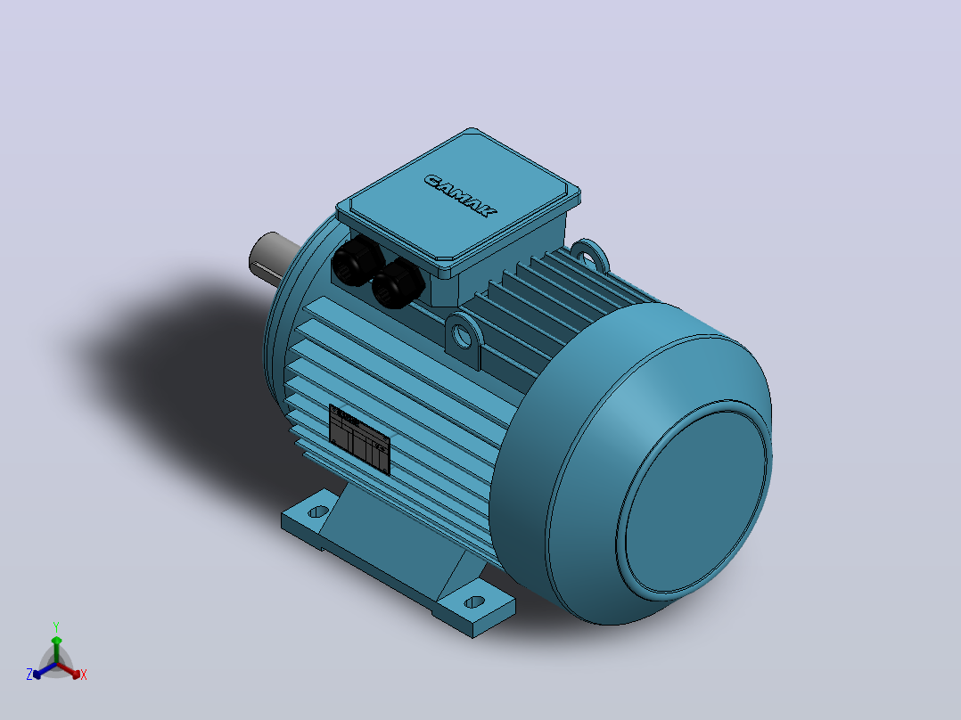 7,5 KW 1500 rpm 电机正等轴测图