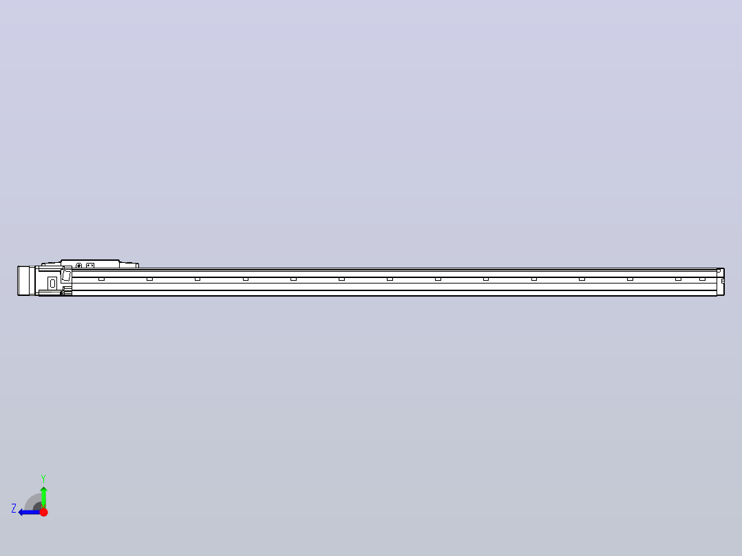 滚珠丝杠直线轴内置导轨TPA-GCR-120-1610C-L1200-ML-M40-N3右视图