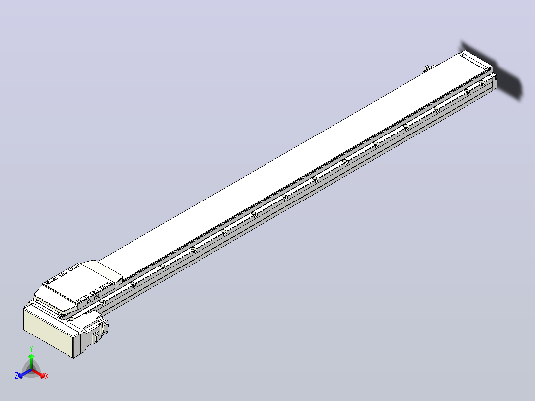 滚珠丝杠直线轴内置导轨TPA-GCR-120-1610C-L1200-ML-M40-N3正等轴测图