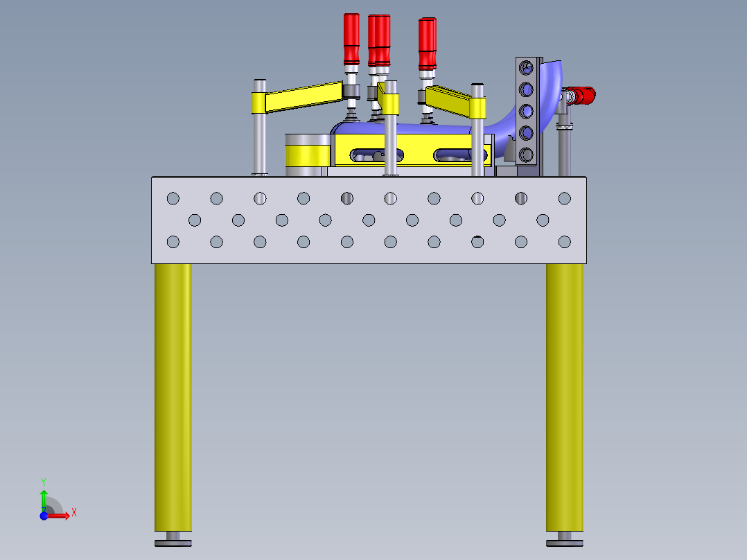 水管焊接工装前视图