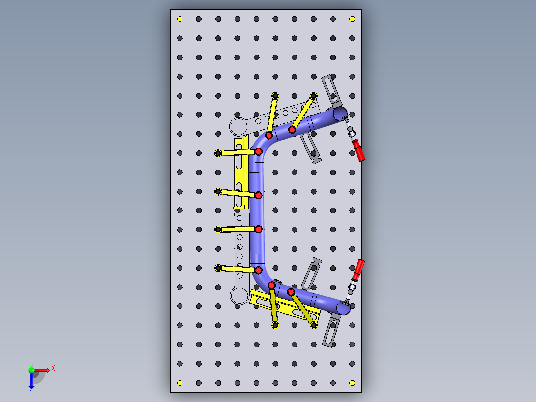 水管焊接工装俯视图