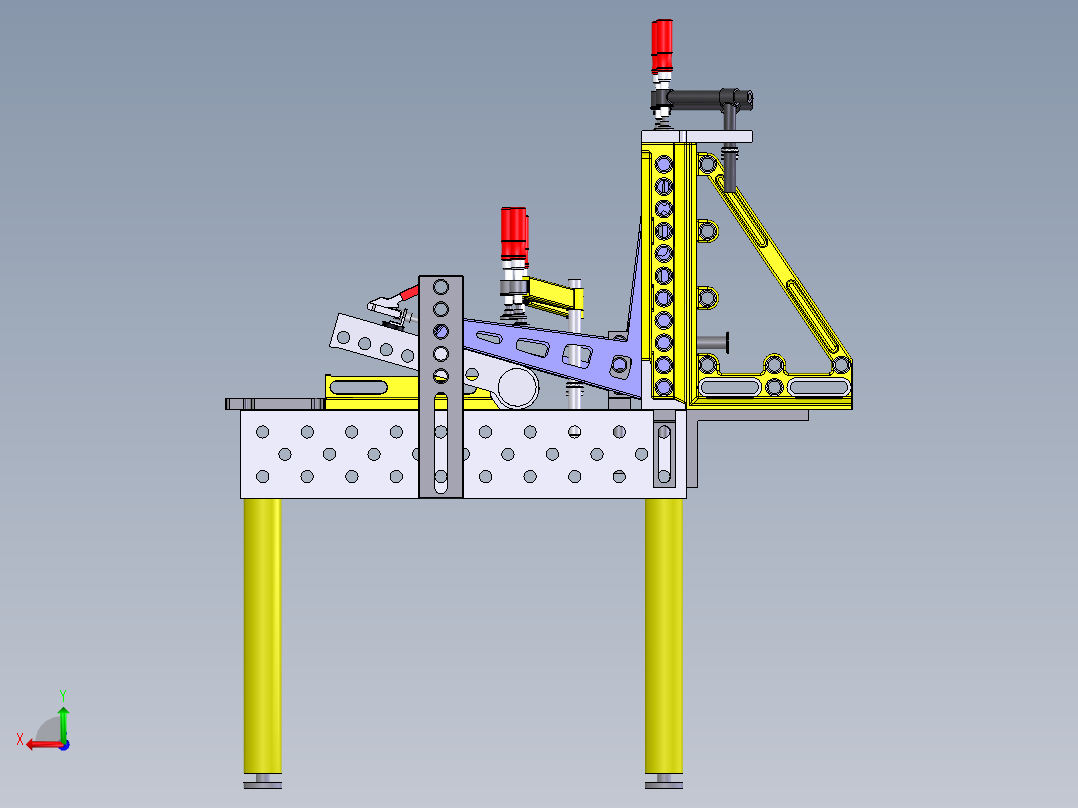 支架焊接工装后视图