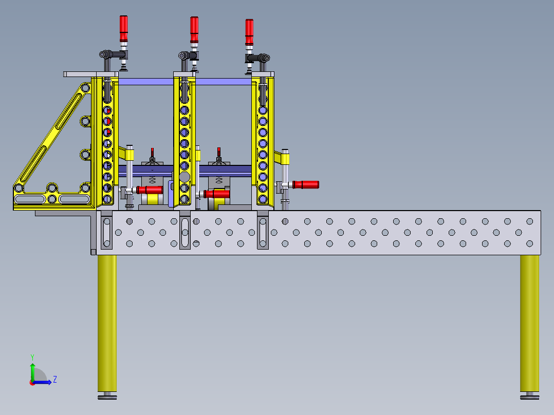 支架焊接工装左视图
