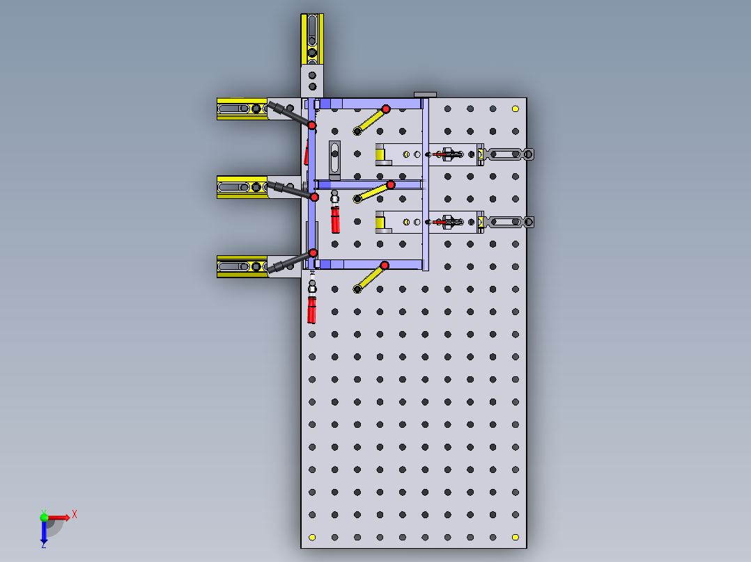 支架焊接工装俯视图