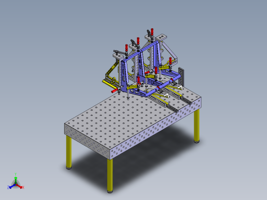 支架焊接工装正等轴测缩略图