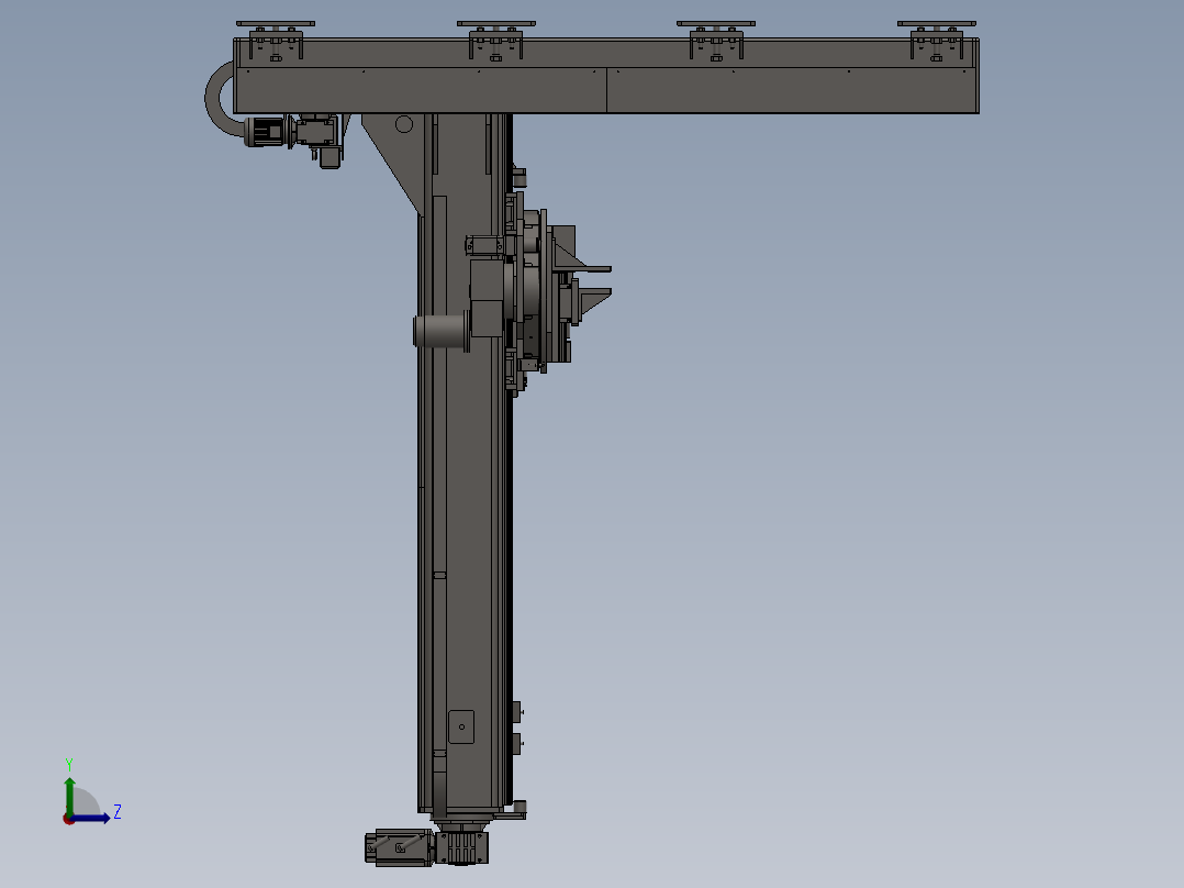 B3255-自动调节双轴变位机左视图