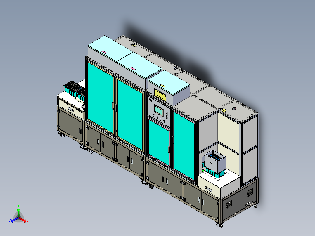 锂电池自动组装机3D图纸（带工程图H415 G13 自动化设备3D图纸
