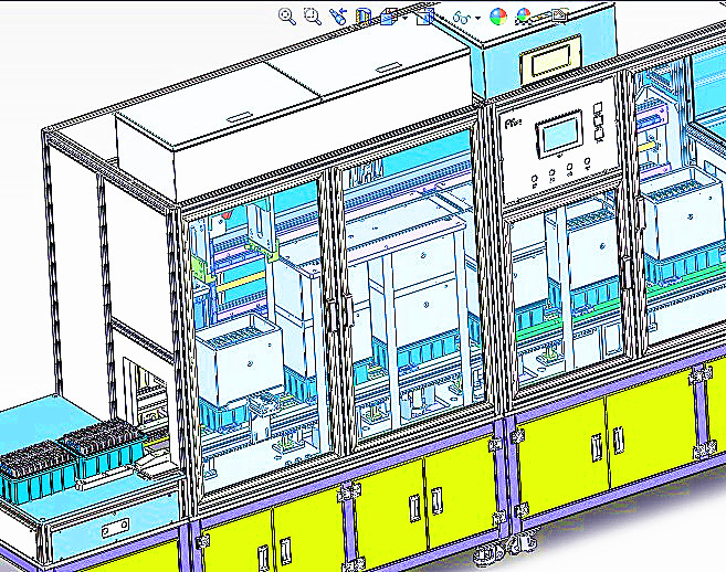 锂电池自动组装机3D图纸（带工程图H415 G13 自动化设备3D图纸
