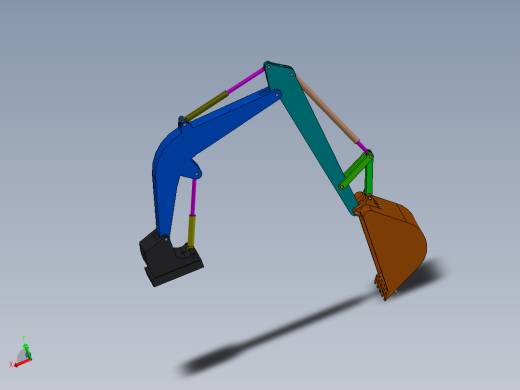 WY100液压履带挖掘机总体及工作装置设计及运动仿真