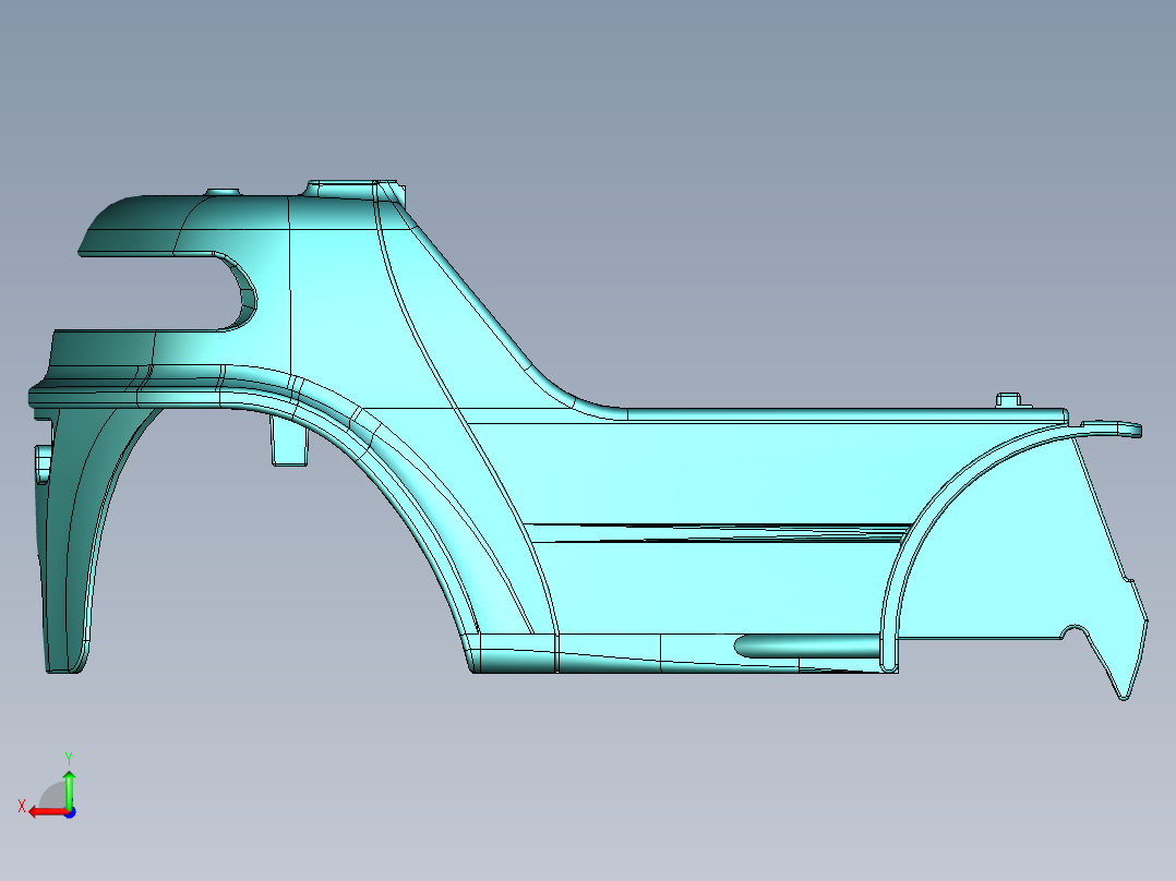 叉车起重机3D模型后视图