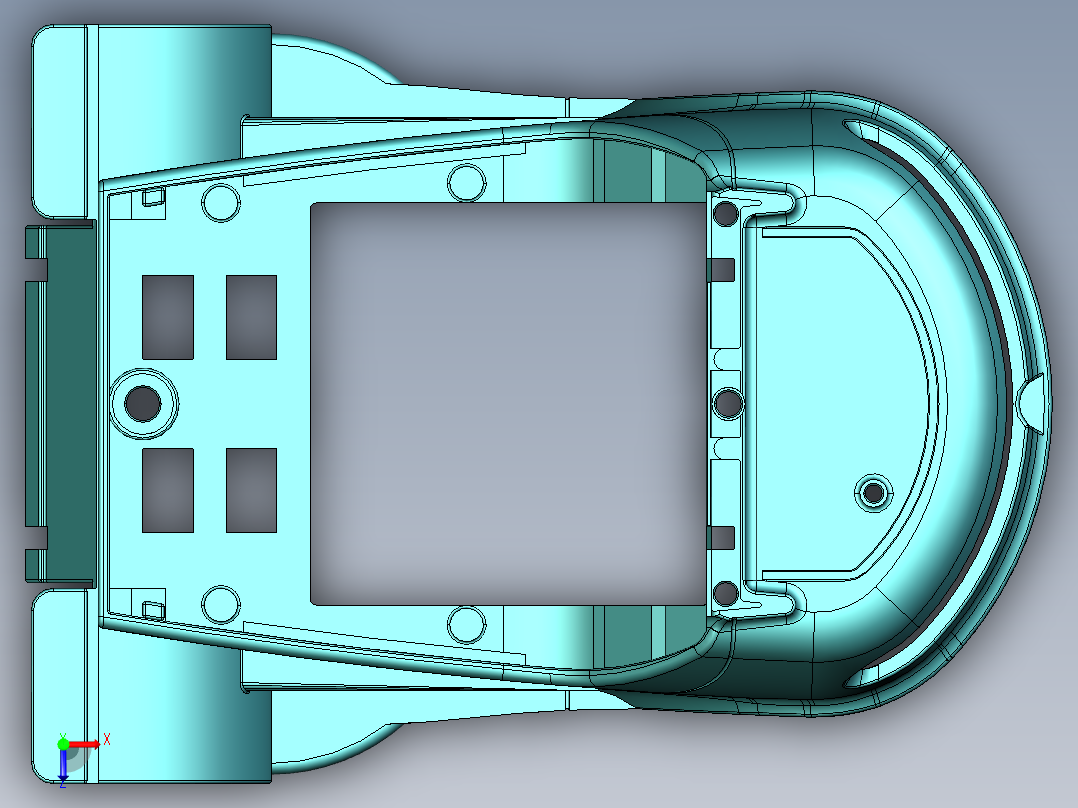 叉车起重机3D模型俯视图